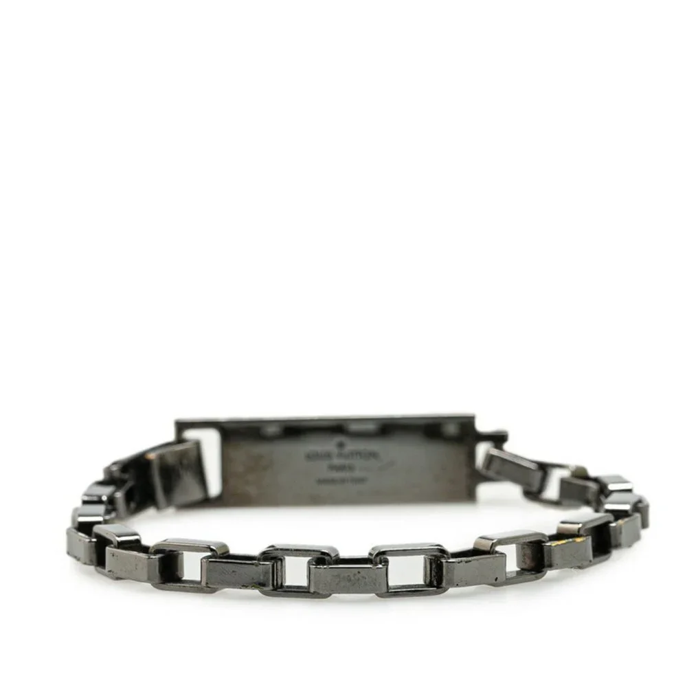 LOUIS VUITTON Silver Damier Charm Bracelet